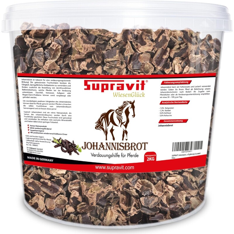 Supravit Johannisbrot 2 kg Eimer Pferdeleckerli