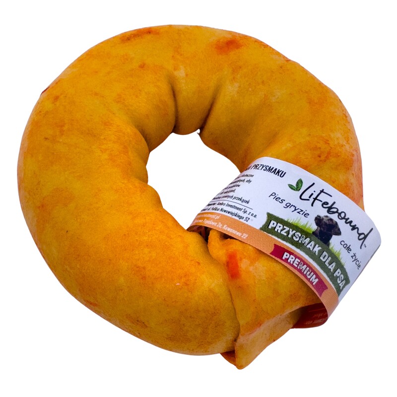 Lifebound Kauknochen 10 Stk aus Kalbsleder, kleiner Ring, 8,9 cm