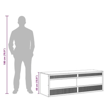 Silhouette einer 180 cm großen Person neben einem 48 cm hohen Haustiergehege mit Gitterpaneelen.