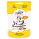 Betty's Landhausküche 'Knuspertraum' Katzensnack-Tüte 'Huhn mit Käse', gelb-weißes wiederverschließbares Pack.