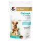 Verpakking van een honden gewrichtsupplement met twee honden op de voorkant, gelabeld 'Gelenk Complex für Hunde,' met ingrediënten zoals Omega-3 en Vitamine E.