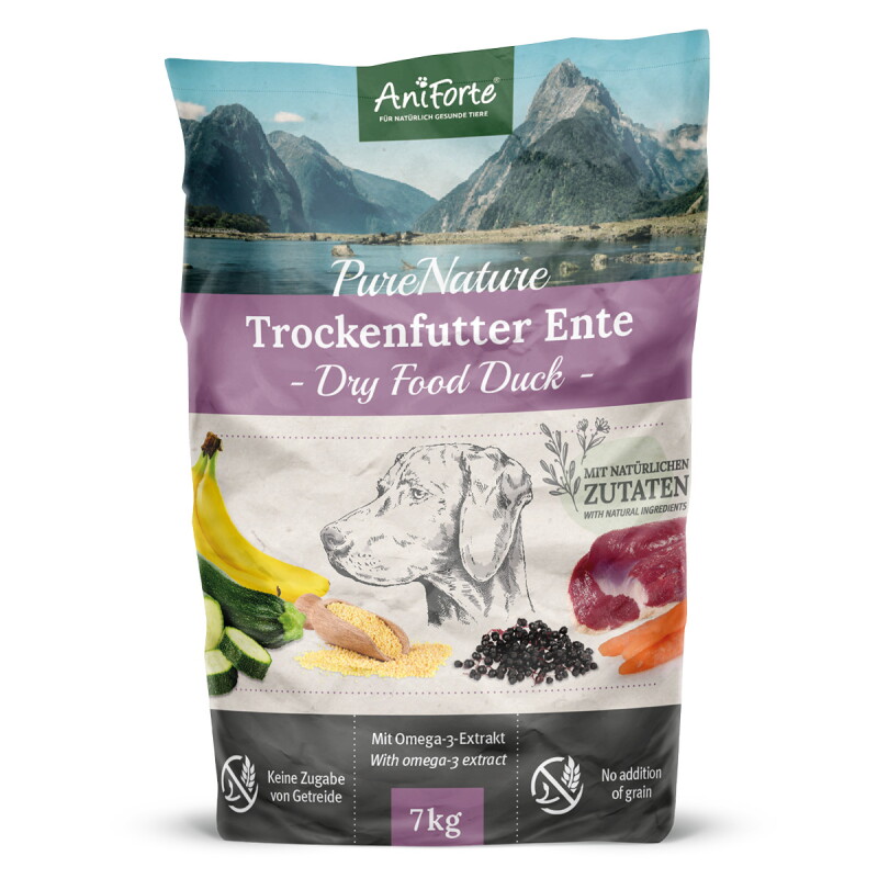 AniForte Trockenfutter Ente mit Hirse 7 kg