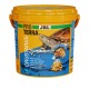 Behälter mit JBL Pro Terra Crustarus Schildkrötenfutter, mit einem Schildkrötenbild, mit Text, der "Natürliche Futtermischung" und "+54% Krebstiere" hervorhebt.