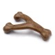 A durable, brown dog chew toy shaped like a Y-bone, featuring the brand name "Bonebone" embossed on the side.