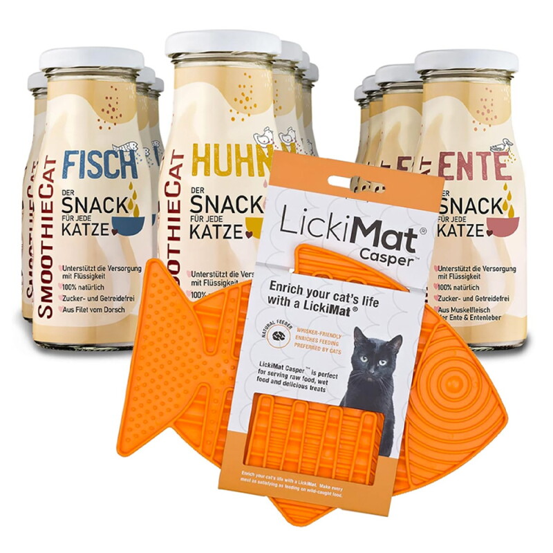 SmoothieCat Mix 12x 150 ml + Lickimat Orange