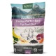 14 kg Sack AniForte PureNature Trockenfutter für Hunde mit Ente, der frische Zutaten wie Bananen, Zucchini und Fleisch zeigt, mit Omega-3-Informationen.