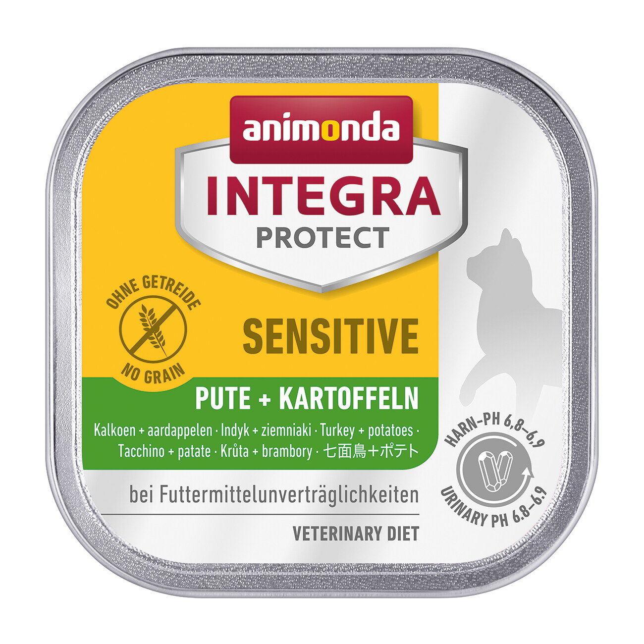 animonda Integra Protect Nassfutter Katze, Adult, Sensitive Pute und Kartoffel 16x100 g