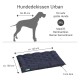 Hundebett "Urban" für sehr große Hunde, Maße 120 cm x 100 cm, 9 cm dick, geeignet für Rassen wie Mastiffs und Bernhardiner.