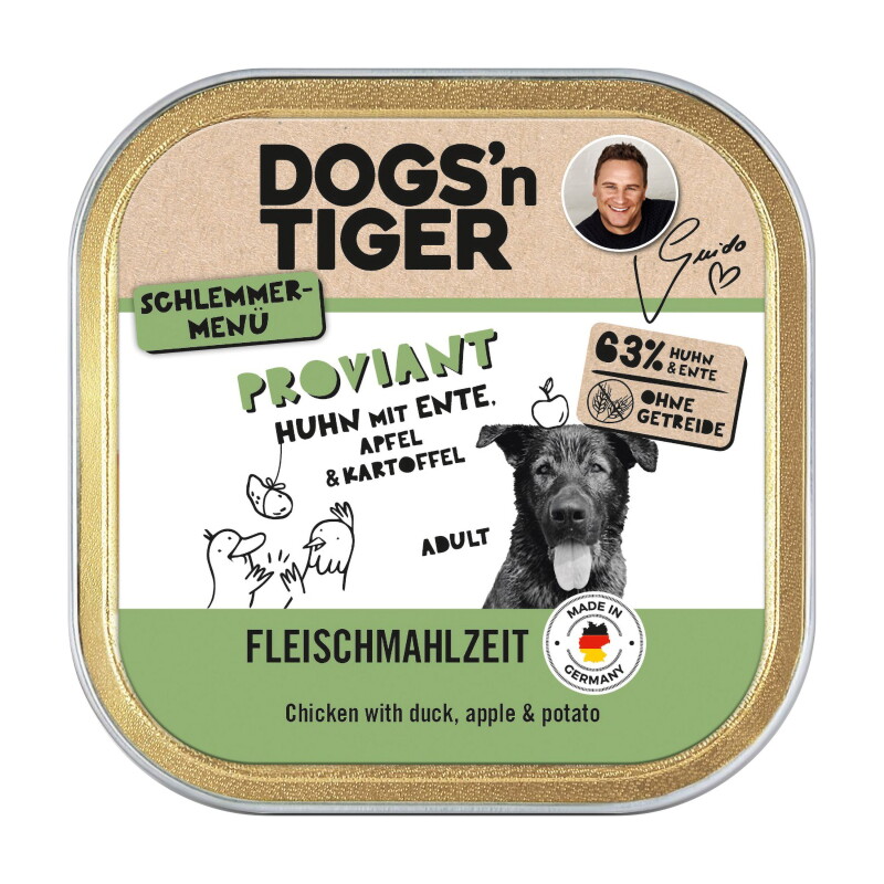 Dogs'n Tiger Proviant Schale Huhn & Ente 20x150 g