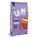 Violette WOW Dog-Tüte 'Lamm Adult' 12 kg, mit Napf voller Lamm, Karotten und Zucchini und 'Made in Austria'-Label