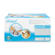 Drinkwell 360 Edelstahl Haustier-Wasserbrunnen Verpackung, mit Bildern von einem Hund und einer Katze, die trinken, mit einer Kapazität von 3,8 l.