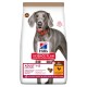 Hill's Science Plan Hundefutterbeutel, mit dem Etikett "Adult 1-5 Large 25KG+", hebt "Keine Körner" und "Huhn #1 Zutat" hervor, mit ernährungsphysiologischen Vorteilen.