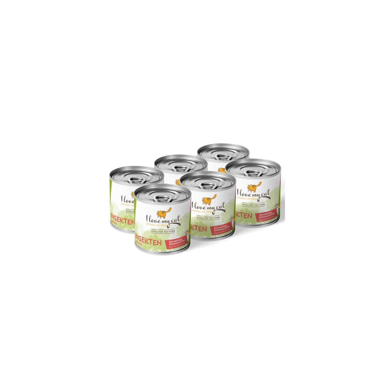 I love my cat Katzenfutter Nass mit Insekten - 6x200g