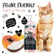 Orange getigerte Katze neben einer Flasche Bugalugs Luxury 2-in-1 Katzen-Shampoo + Conditioner mit Papaya und Kokosnuss, gekennzeichnet als vegan und pH-ausgewogen.