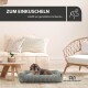 ® Kuschelsofa breiter Cordstoff Deluxe grau