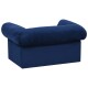 Navy-blaues Haustiersofa mit plüschigen, abgerundeten Armen und einem stabilen Unterbau, entworfen für den Komfort und Stil von Haustieren.