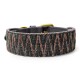 Premium Halsband Gepolstert blau/ grau L