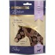 Friandises pour chevaux Premiere Deluxe dans un sac refermable de 80g, présentant des collations en forme de cube marron et un texte indiquant "treat" et "medium."
