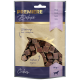Friandises pour chevaux Premiere Deluxe dans un sac refermable de 80g, présentant des collations en forme de cube marron et un texte indiquant "treat" et "medium."