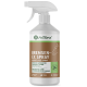 Eine Sprühflasche mit dem Etikett "AniForte Bremsen-Ex Spray" für Pferdefliegen- und Fliegenabwehr, mit einer Pferdegrafik und Text in Deutsch und Englisch.