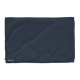 Eine dunkelblaue Haustierdecke mit einem kleinen "Doctor Bark"-Logo in der unteren linken Ecke, mit einer weichen, glatten Textur.