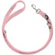Rosa Hundeleine mit einem stabilen Metallclip und einem weichen, strukturierten Griff.