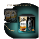 Sheba Perfect Portions Katzenfutterpackung mit sechs Putenportionen, mit einem eleganten Design und dem Text "Jetzt besser als je zuvor!"