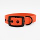 Biothane Halsband Orange Schwarz S