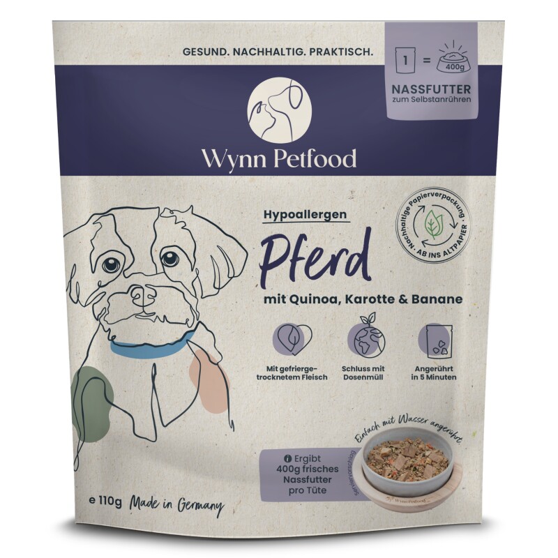 Wynn Petfood Reisetüten Nassfutter Pferd mit Quinoa