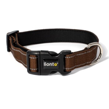 verstellbares Hundehalsband braun S