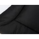 Schwarzes Haustierbett mit einer strukturierten, gepunkteten Oberfläche, mit einem plüschigen, gepolsterten Design für Komfort.