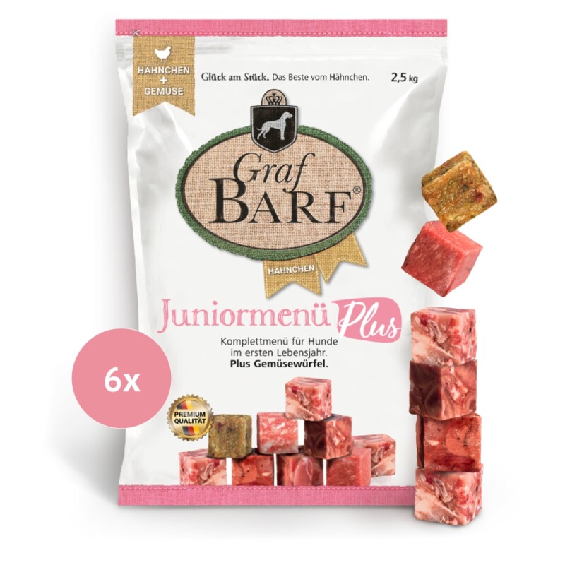 Graf Barf Juniormenü Plus Hähnchen 6x2,5kg