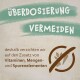 Bild warnt vor einer Überdosierung von Haustierergänzungen, mit dem Hinweis "überdosierung vermeiden" und ohne zugesetzte Vitamine oder Spurenelemente.