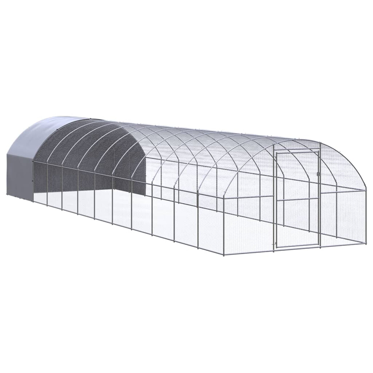 Vidaxl Grau Outdoor-Hühnerstall 3X12x2 M Verzinkter Stahl - Bild 2