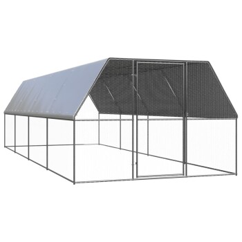 Outdoor Hühnerkäfig / Hühnerstall mit Komplettüberdachung 3 m, 8 m, 2 m