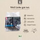 Liebesgut-Hundesnackbeutel unter 'Weil Liebe gut tut.' Sichtbar: Glutenfrei / Getreidefrei / Laktosefrei, Single Protein, BIO