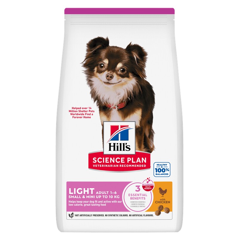 Hill's Science Plan alimentation sèche pour chien, Light, Small & Mini Adult, au poulet 6 kg