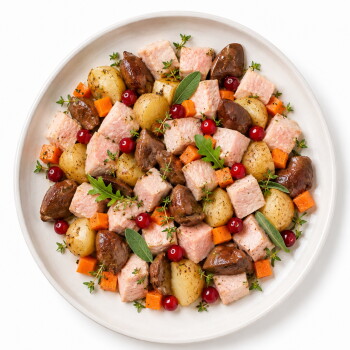 Dosen-Hundefutter "Huhn mit Naturreis" mit Huhn, Karotten und roten Johannisbeeren; glutenfrei und geeignet für empfindliche Hunde.