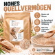Ein braunes Pferd und ein Hund interagieren im Freien. Text: "VON TIEREXPERTEN EMPFOHLEN" mit Informationen zu hochwertigen Zutaten für Haustiere.
