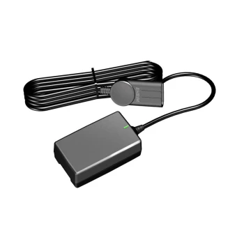 Voeding voor PowerLED+ 20 W EHEIM aquarium verwarming controller met een stroomkabel en een groene indicatorlamp, ontworpen voor het handhaven van de watertemperatuur.