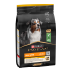 Sac noir et or de nourriture pour chiens Purina Pro Plan pour adultes, présentant un chien sur le devant, étiqueté "High Protein" et "Light/Sterilised."