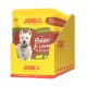 JosiDog Mini Adult Hundefutter mit Rind & Lamm in Sauce, 84 % Fleisch & tierische Nebenerzeugnisse, Verpackung in Premiumqualität.
