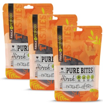 FAVLY Petfood PURE Bites Hirsch 360 g