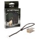 ACME Clicker Hundetrainingspfeife mit geflochtenem Lederband, gezeigt mit Verpackung, die einen Hund und Grasdesign zeigt.