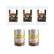 Drei Packungen Wildfang Lamm Hundefutter und zwei Dosen Wildfang Huhn Pur B.A.R.F. Qualitäts-Hundefutter.
