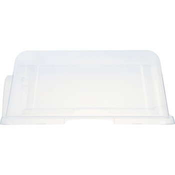 Conteneur de stockage de nourriture pour animaux en plastique transparent avec un couvercle, conçu pour garder la nourriture pour animaux fraîche.