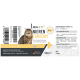 Etikett für Reavet Nieren Tonicum, ein Nierenunterstützungsmittel für Katzen, mit einer getigerten Katze, Dosierungsanweisungen und Zutatenliste.