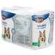 Packung Trixie-Windeln für Hündinnen, Größe S-M, geeignet für Taillengrößen von 28-40 cm, mit einer Hundillustration und mehrsprachigem Text.