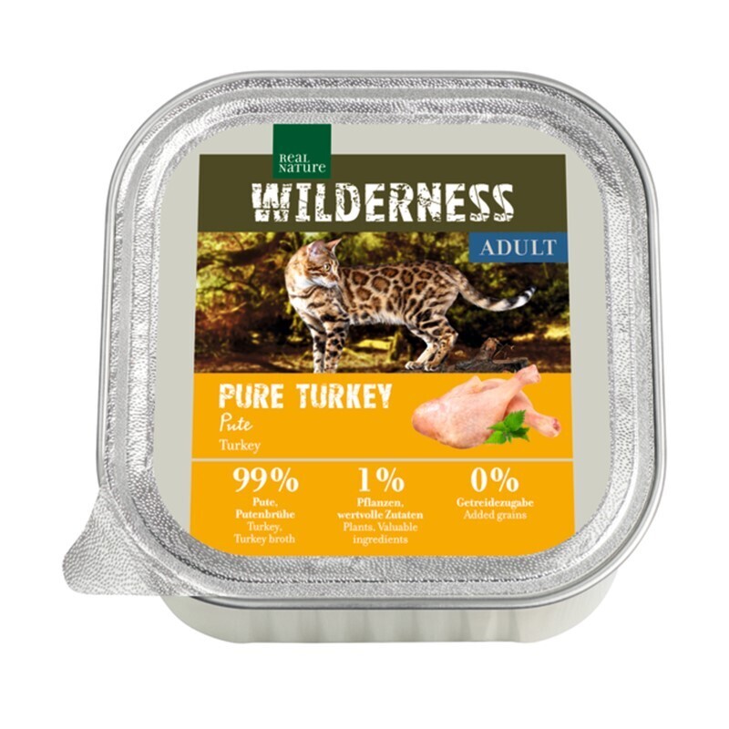 REAL NATURE WILDERNESS natvoer kat, Adult 16x100 g Pure Turkey
