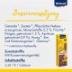 Vitakraft Vogelfutterverpackung mit einem gelben Kanarienvogel und Zutatenangaben: Getreide, Früchte, Mineralien und "Mit Konservierungsmitte."